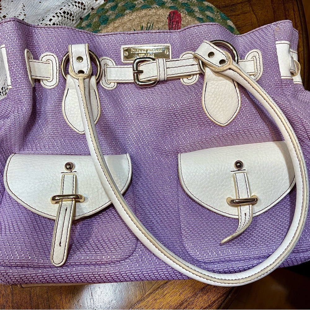 Etienne Aigner Marseille Straw Collection - Lilac/White - Picture 8 of 10